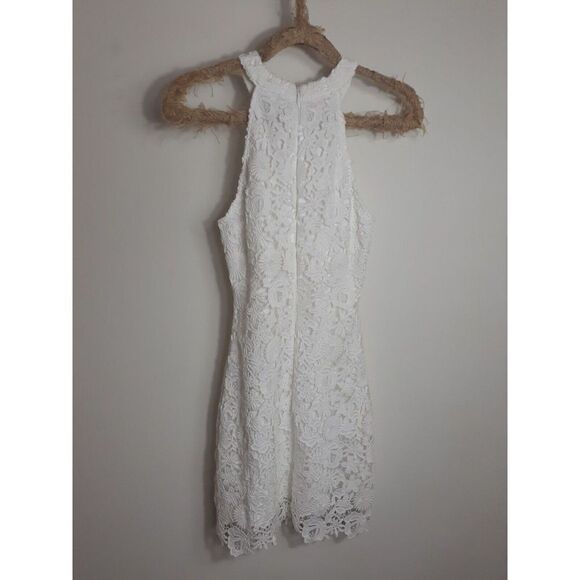 Lulu's Dress White‎ Lace Love Poem Mini Dress Size X-Small - Picture 5 of 9